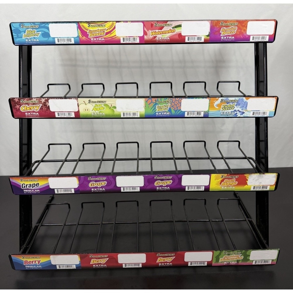 5 Hour Energy Storage 4 Tier Display Rack